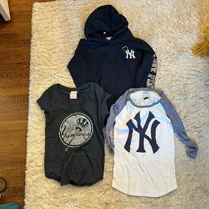 Victoria secret Pink Loves Yankees tops and sweatshirt